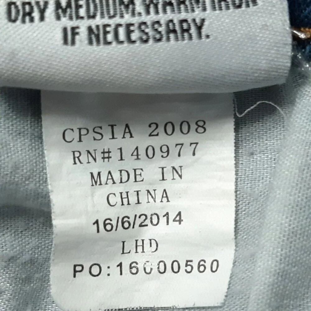 Hudson Jeans Girls 10 Blue Straight Leg Stretch Medium Wash 22 in‎ Inseam